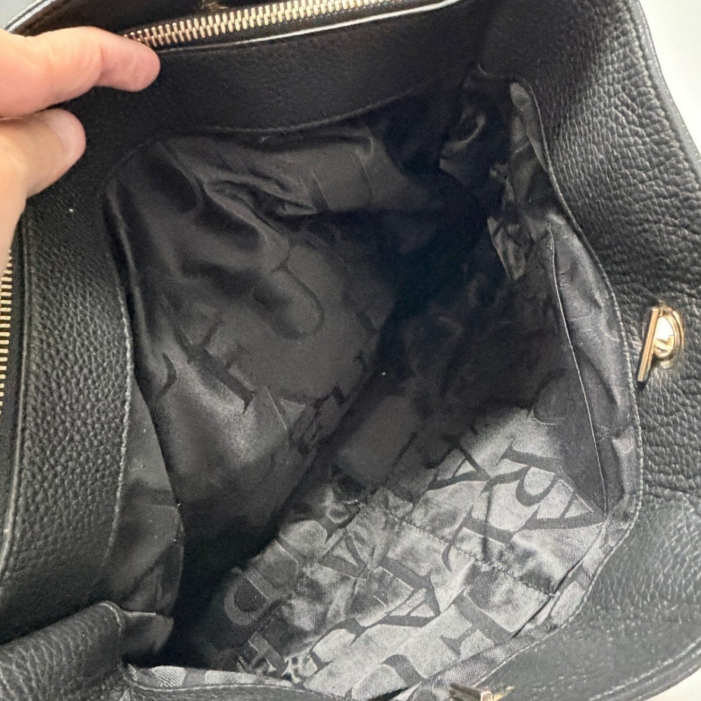Furla Chain Tote Bag Black