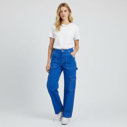 Good American Blue Pants Size 10
