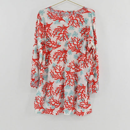 Barbara Gerwit Beaded Coral Tunic Size XL