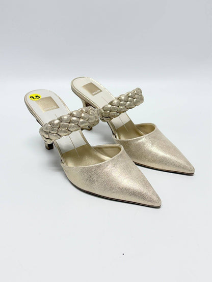Dolce Vita Gold Braided Heels Size 9.5