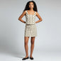 Intermix Tan/Green Stripe 2-Pc Set Size XS