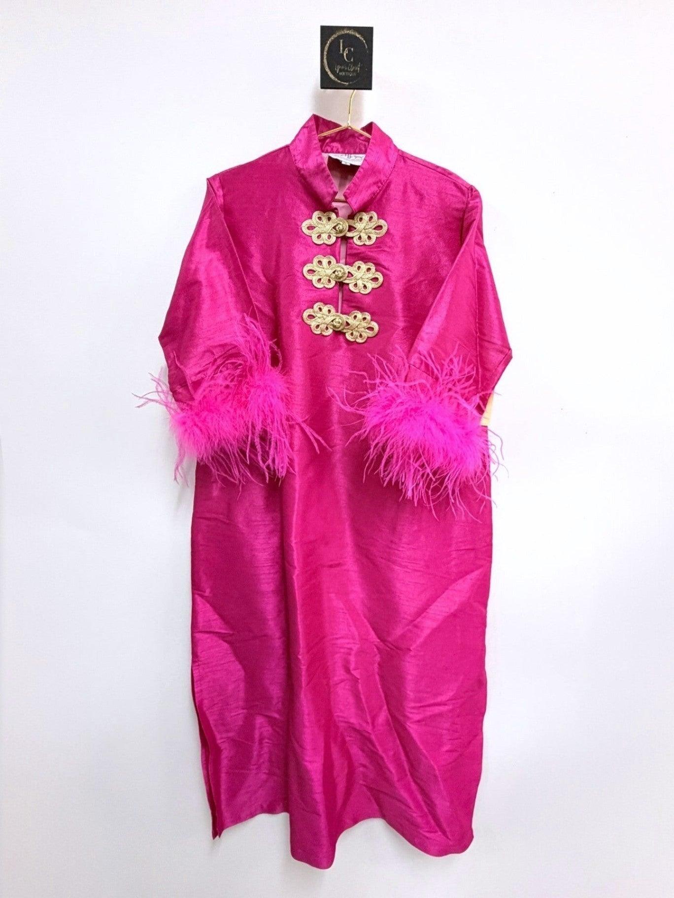 House of MBR Pink Feather Cuffs Size L
