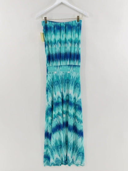 Veronica M Watercolor Strapless Maxi Size S