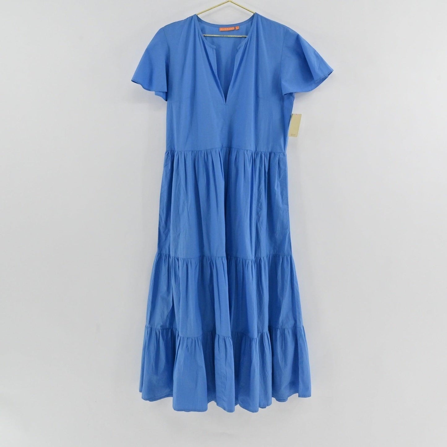 Oliphant Blue Tiered Dress Size L
