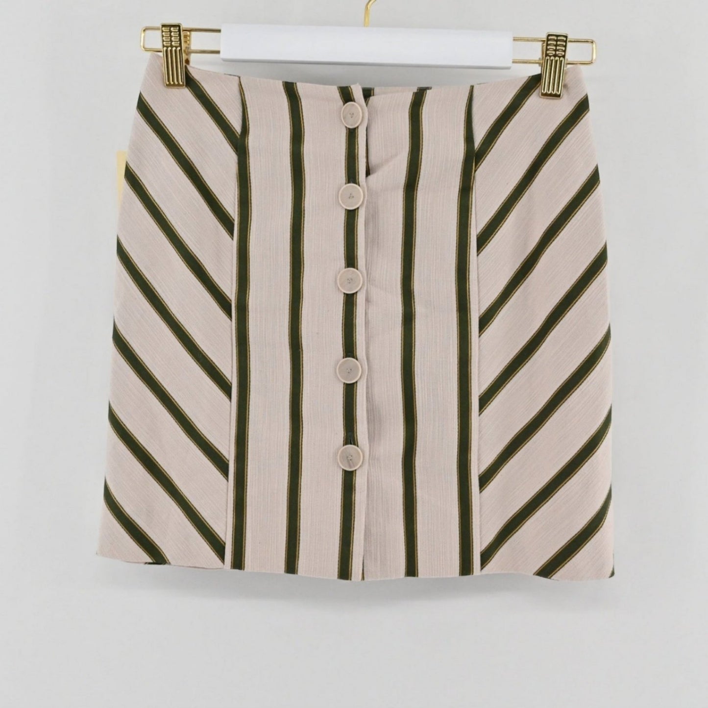 Intermix Tan/Green Stripe 2-Pc Set Size XS