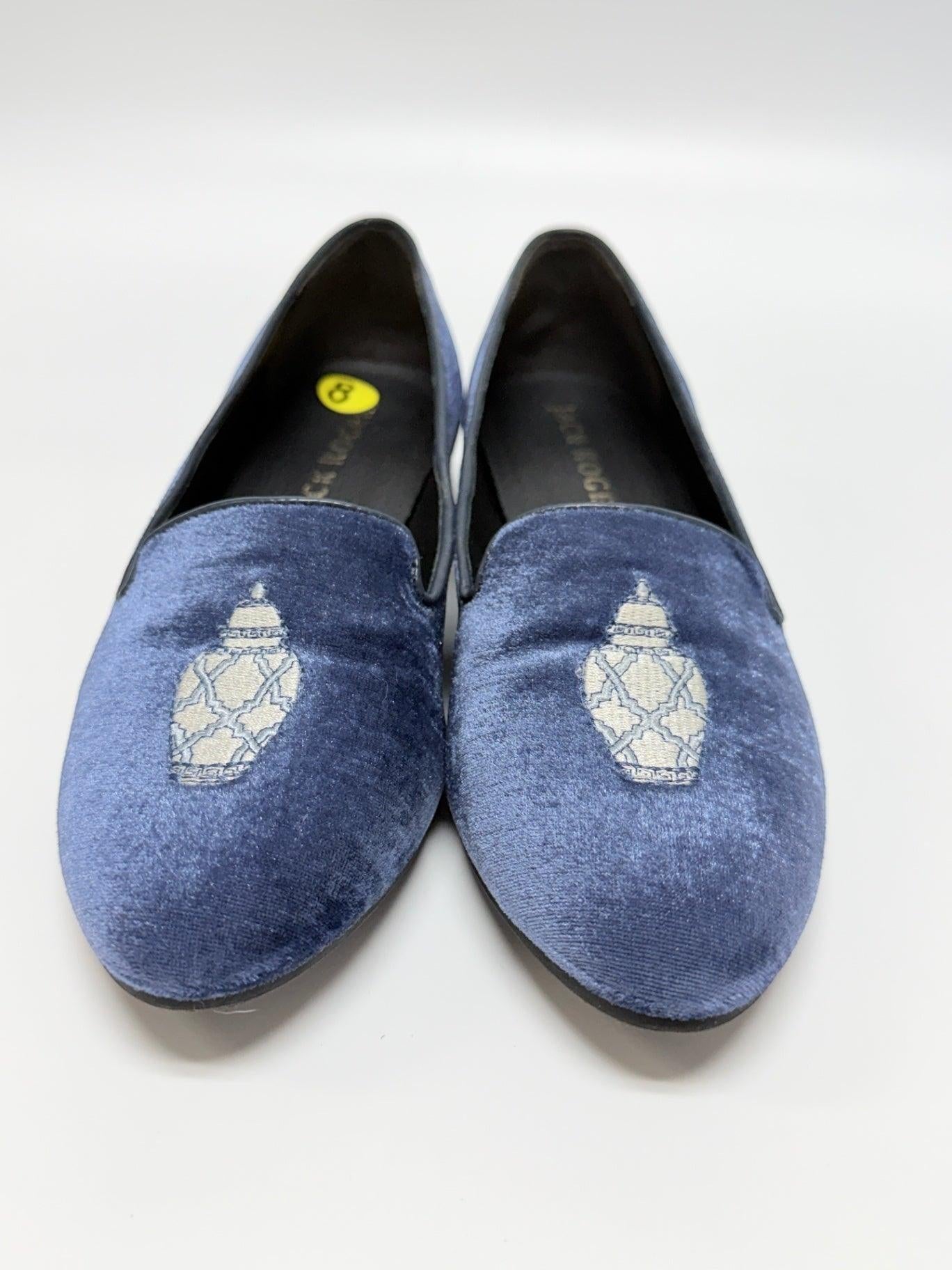 Jack Rogers Navy Velvet Loafer Size 8