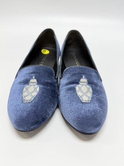 Jack Rogers Navy Velvet Loafer Size 8