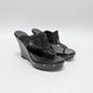 Jack Rogers Black Wedge Sandals Size 8
