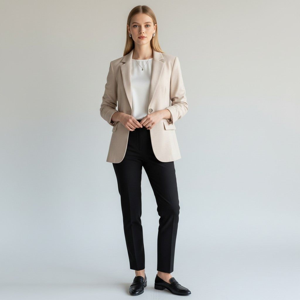 Revolve Tweed Tan Blazer Size S