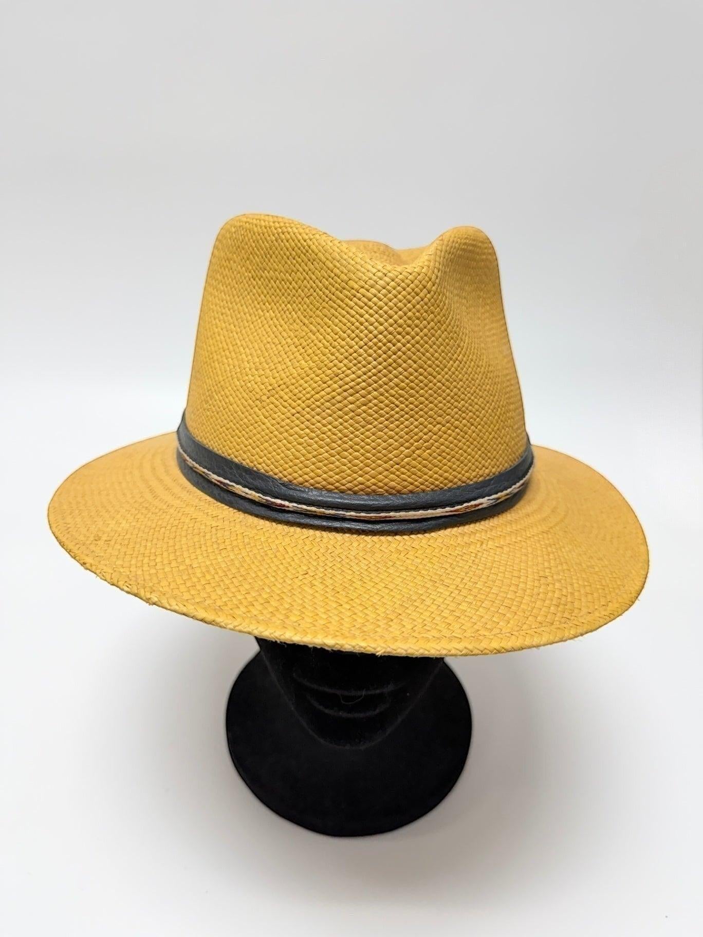 Bailey of Hollywood Gold Straw Fedora Size M