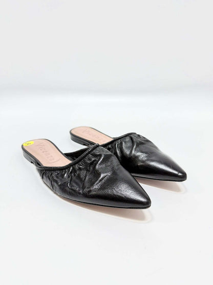 Vicenza Black Leather Mules Size 8
