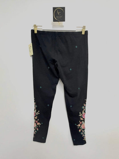 Johnny Was Black Leggings Size M