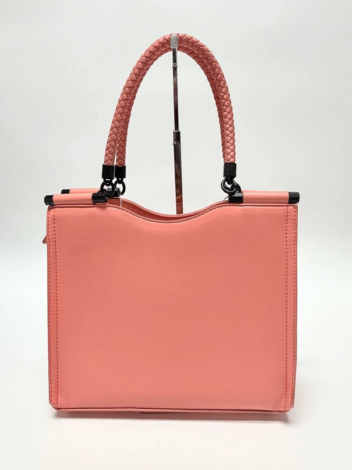 Badgley Mischka Vegan Leather Coral Tote