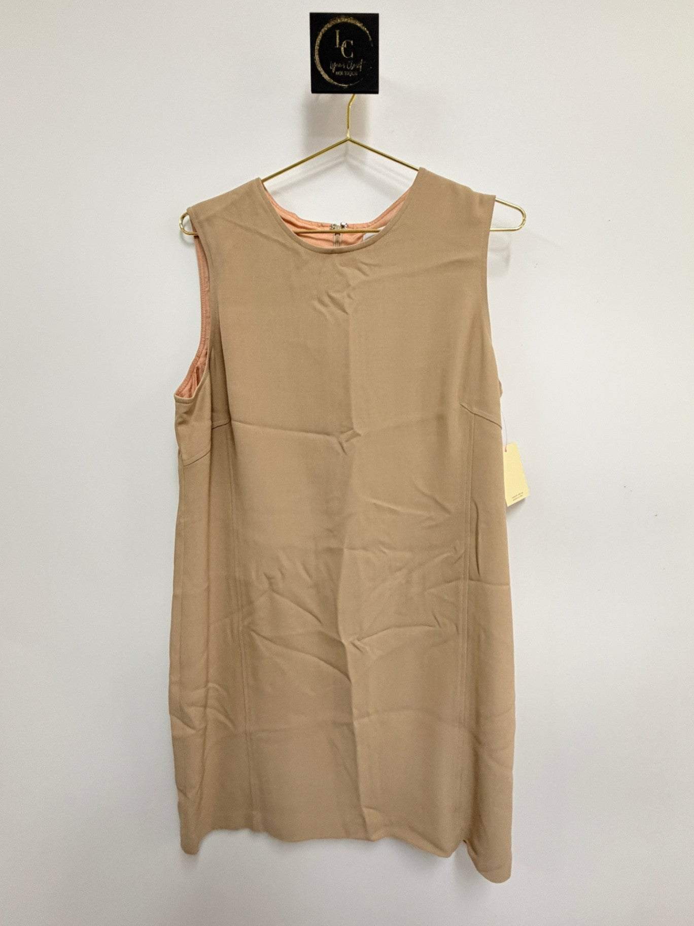 Emanuel Ungaro Camel Shift Dress Size 16