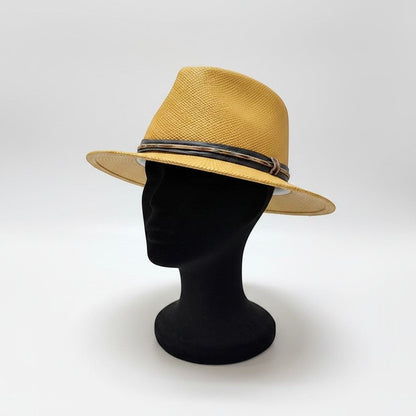 Bailey of Hollywood Gold Straw Fedora Size M