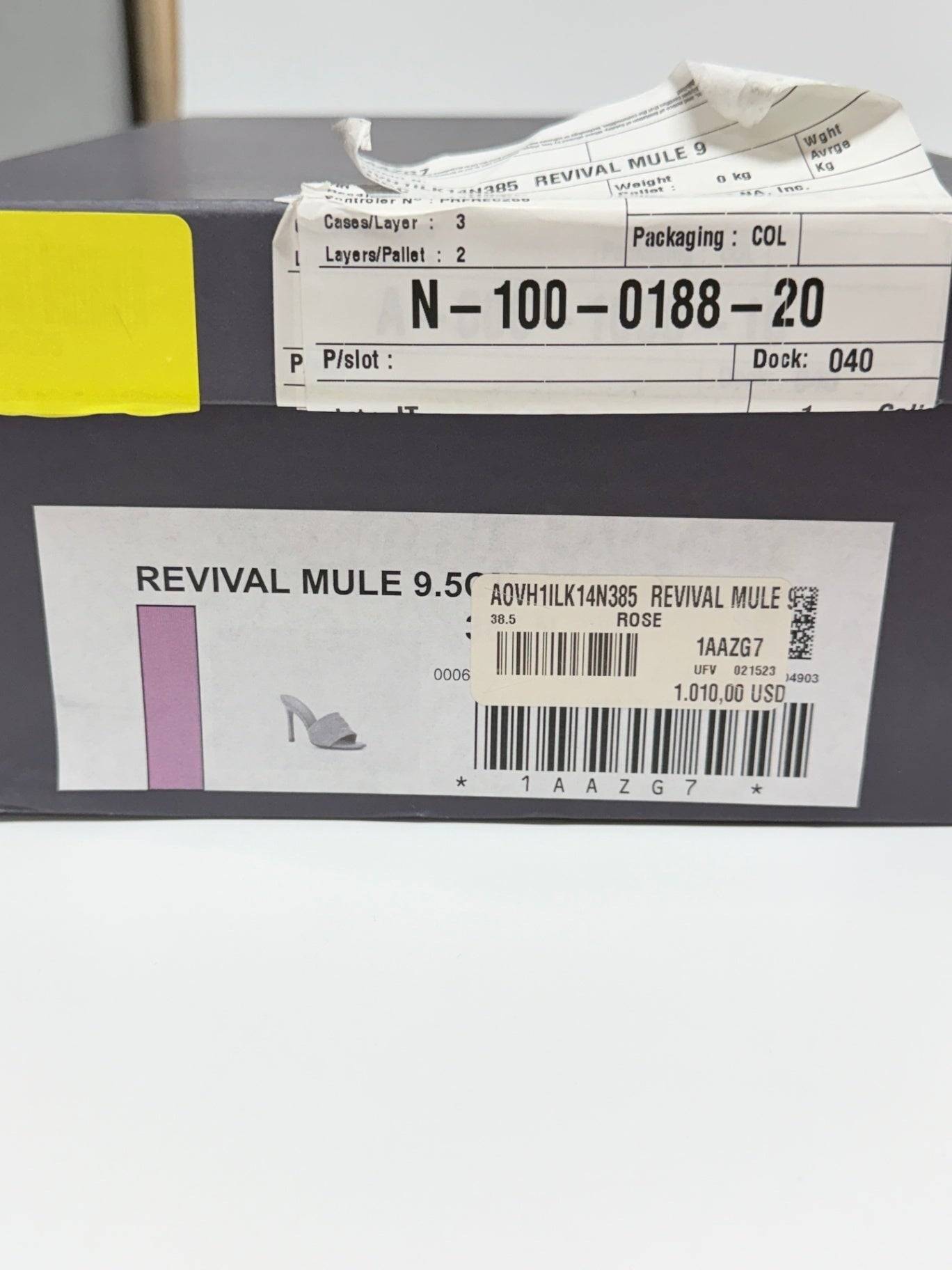Louis Vuitton Revival Mule Rose Size 38.5