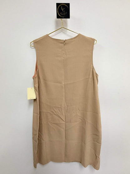 Emanuel Ungaro Camel Shift Dress Size 16