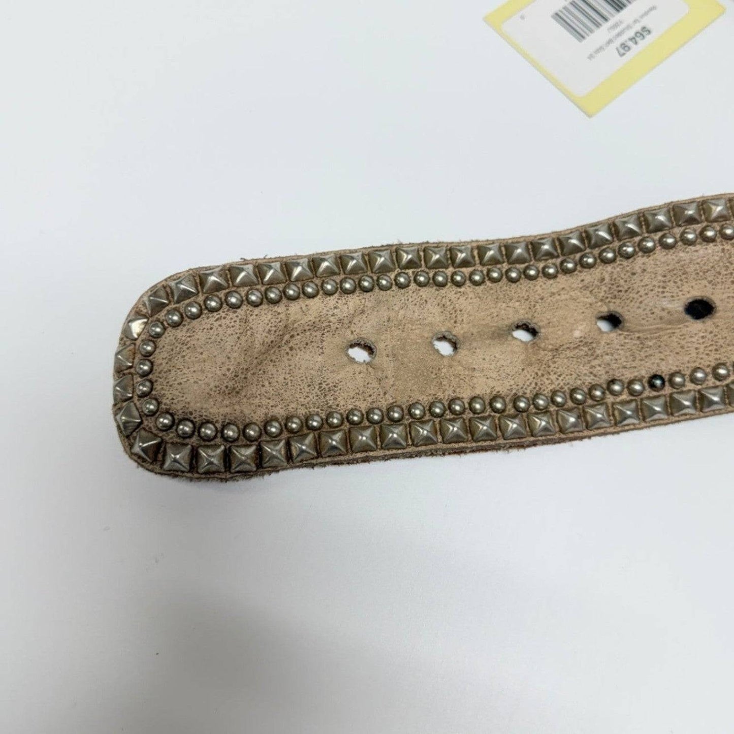 Revolve Tan Studded Belt Size 34