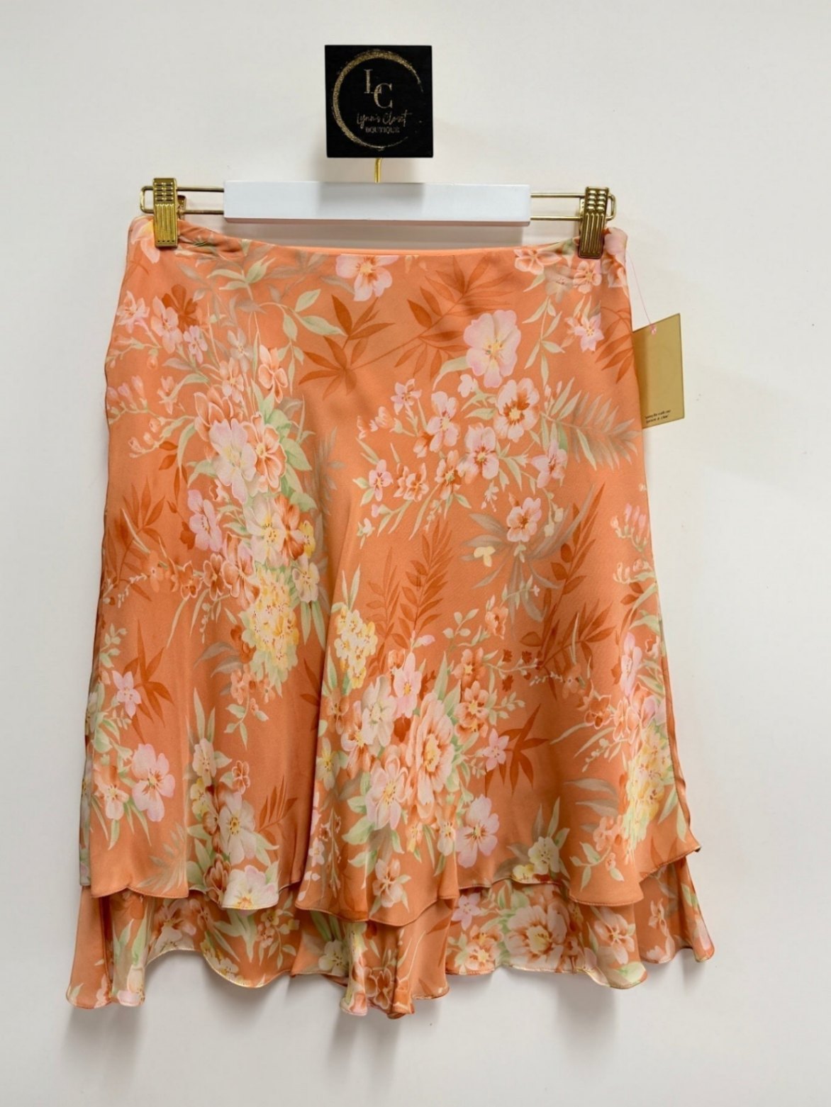 Jones NY Peach Floral Skirt Size 8