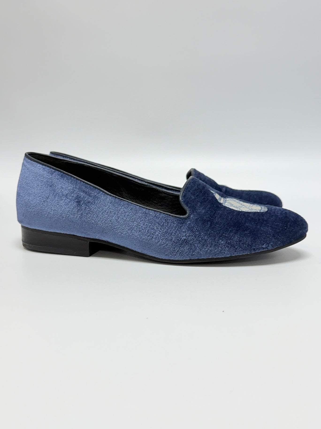 Jack Rogers Navy Velvet Loafer Size 8