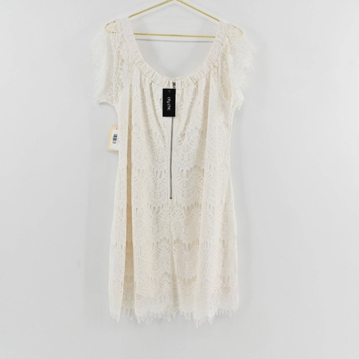 City Chic White Lace Dress Size 16