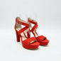 Vince Camuto Red Suede Heels Size 7.5