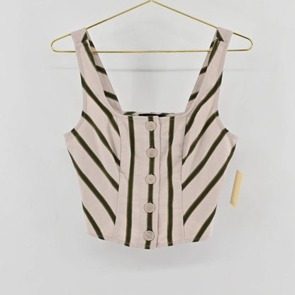 Intermix Tan/Green Stripe 2-Pc Set Size XS