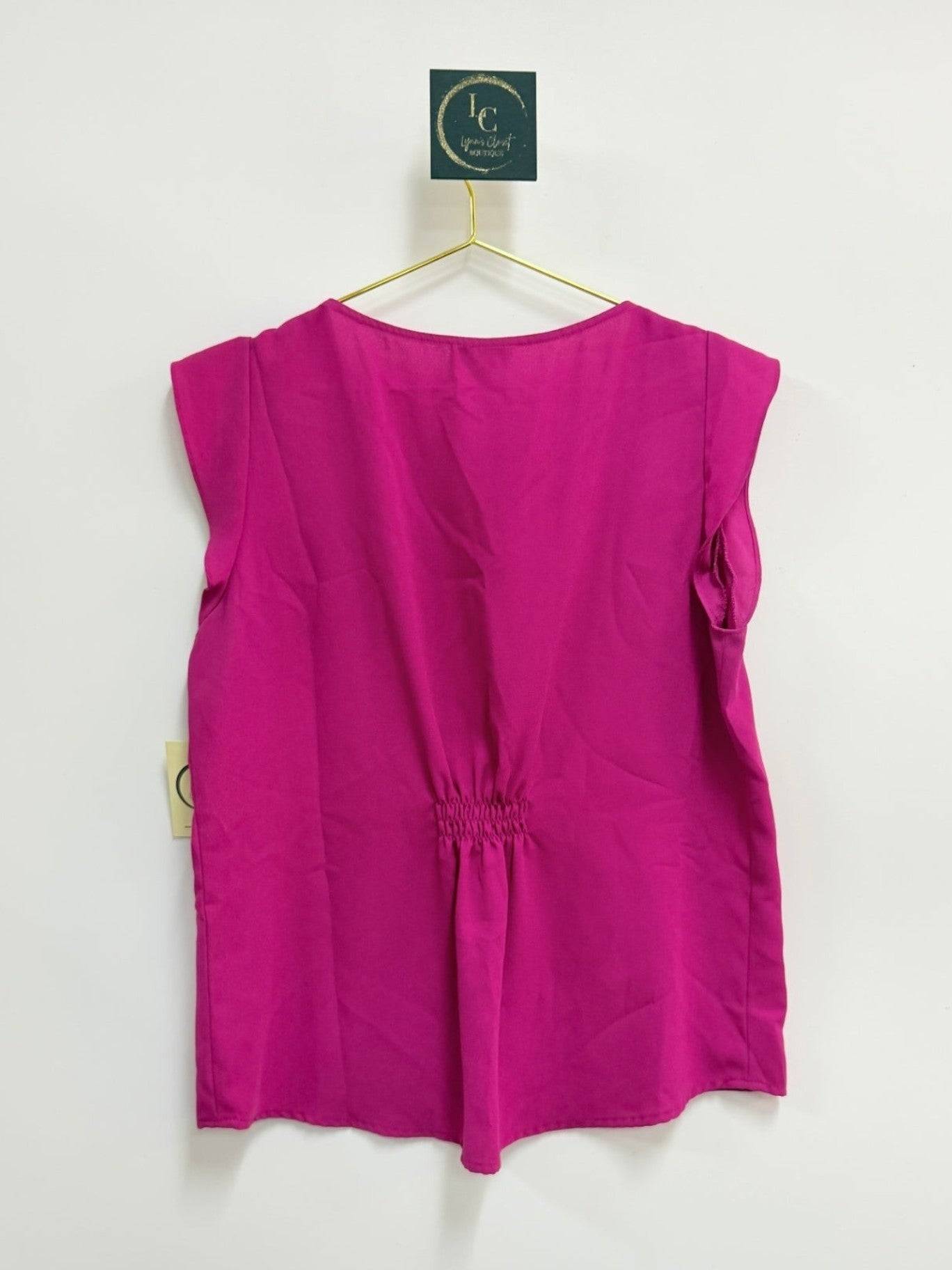 Tahari Fuchsia Top Size M Petite