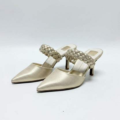 Dolce Vita Gold Braided Heels Size 9.5