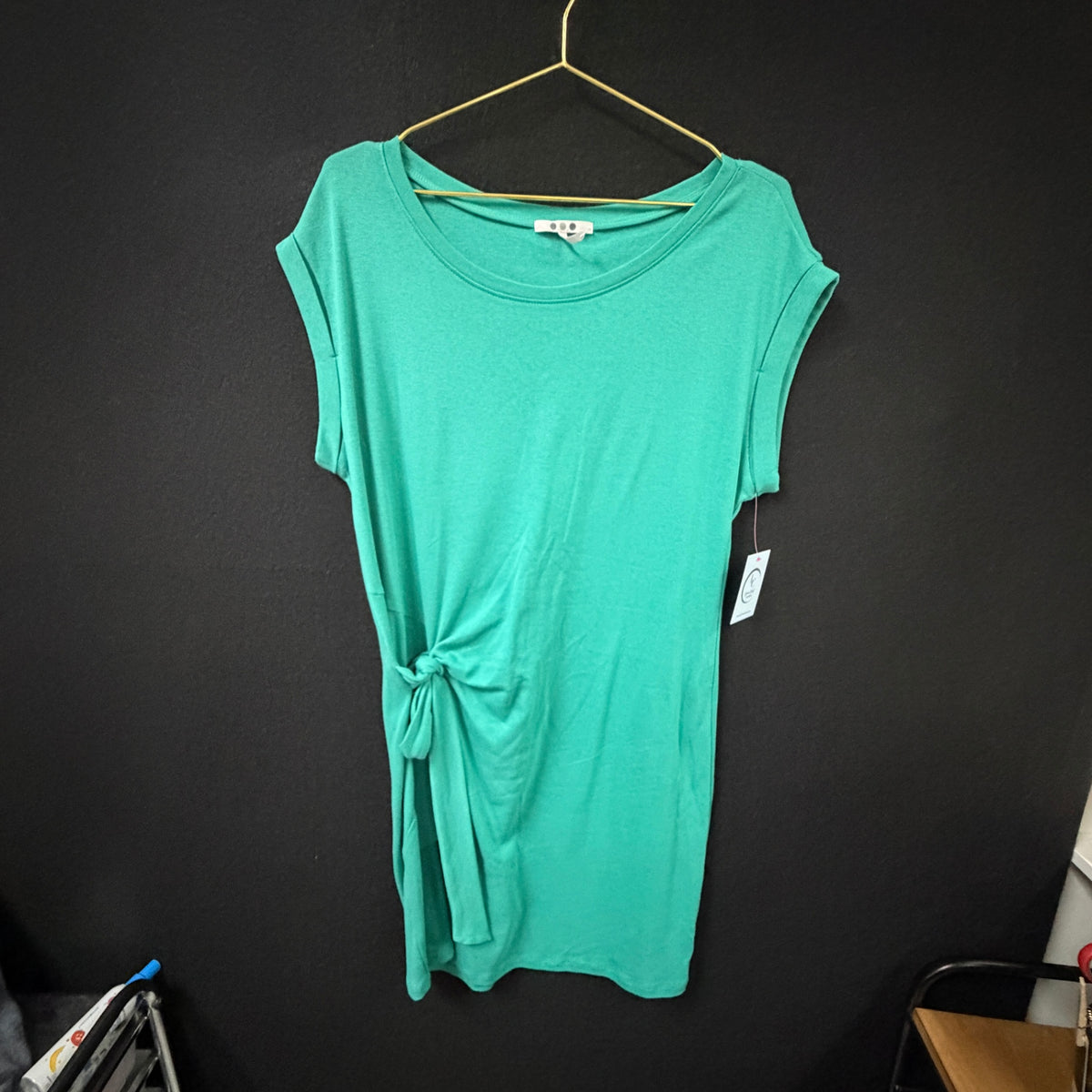 Three Dots Green Knot Front Dress Size L