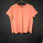 COS Coral Slashed Hem Short Sleeve Top Size 12