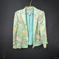 Draper's & Damon's Mint Brocade Open Front Jacket Size M