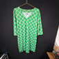 Haley & The Hound Green Bamboo Lattice Shift Dress Size L
