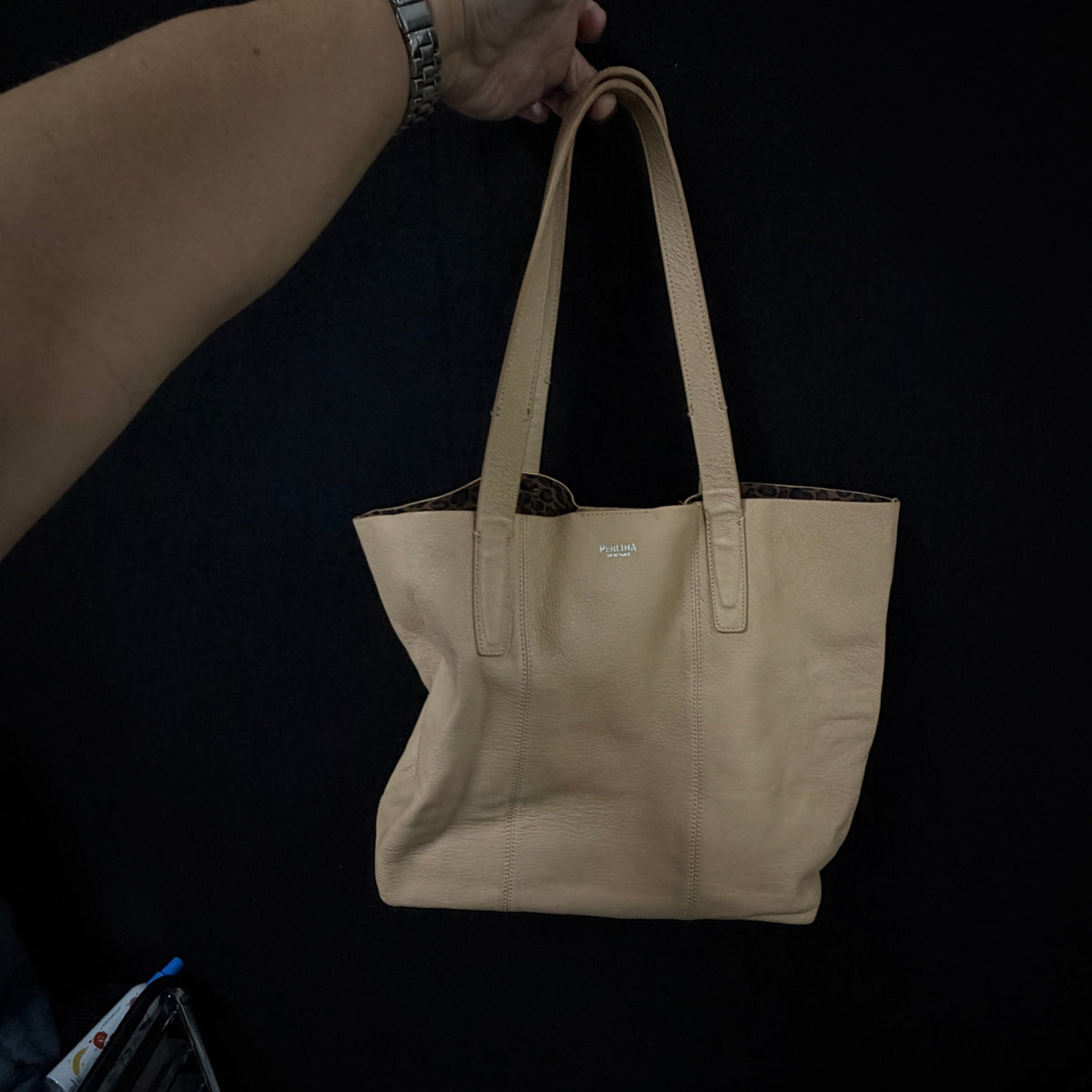Perlina New York Tan Leather Tote
