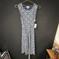 Charter Club Petite Navy White Geometric Belted Dress Size PL