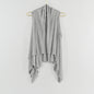 Theory Adrienne Nebulous Heather Gray Drape Front Sweater Vest Size S