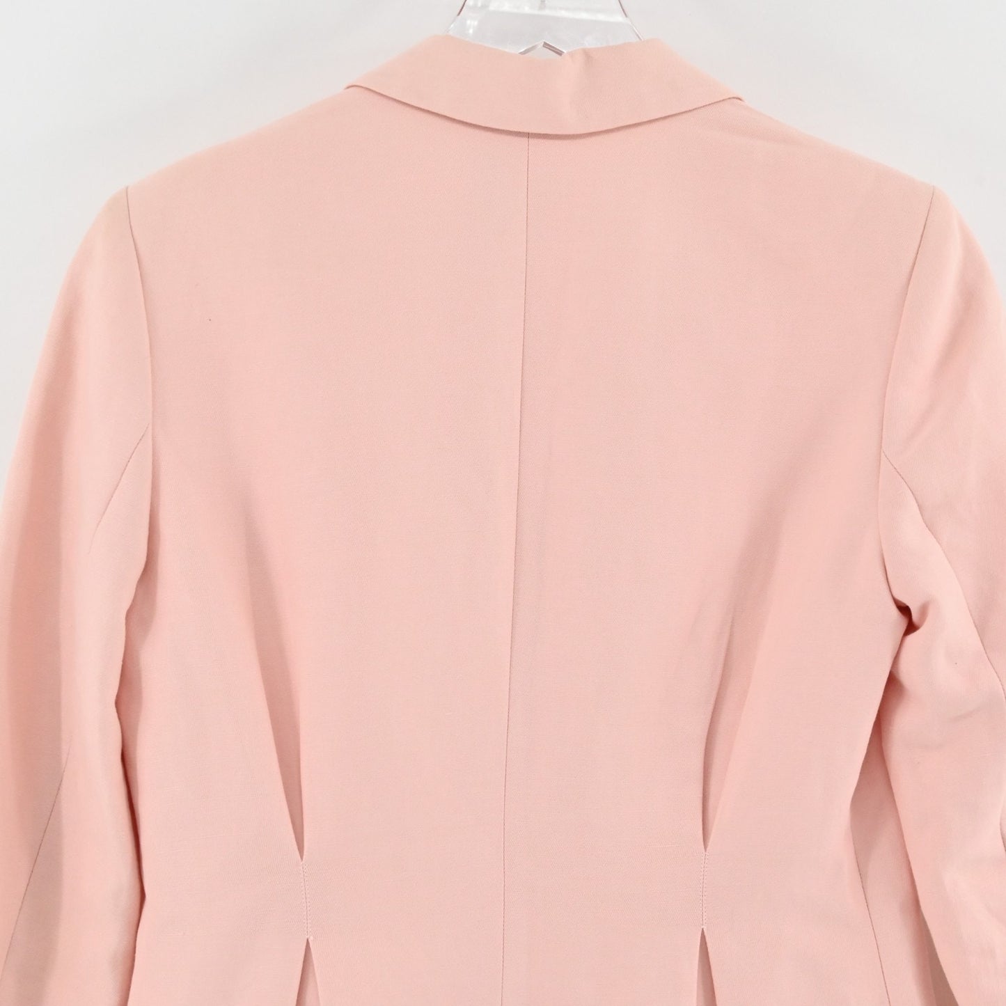 Joie Womens Pleat Front Pink Blazer Size 2 Jacket Single Breasted Linen Blend