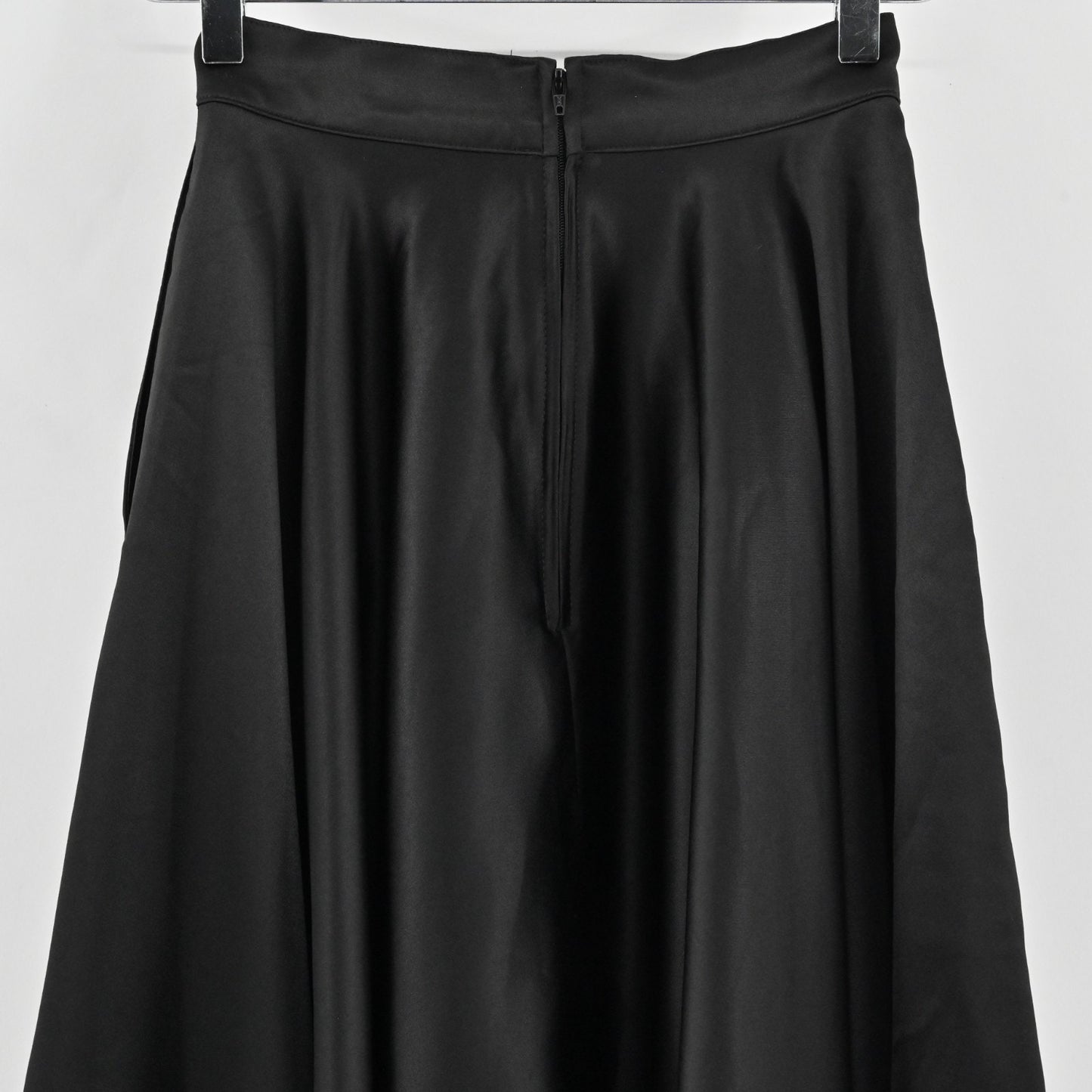 Vixen By Micheline Pitt Black Swing Skirt Size XS Satin Retro Classic Pinup Girl