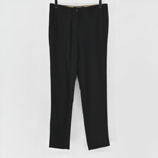 ETRO Womens Black Wool Pants Size 38 Mid Rise Slim Straight Leg Career Italy 00s