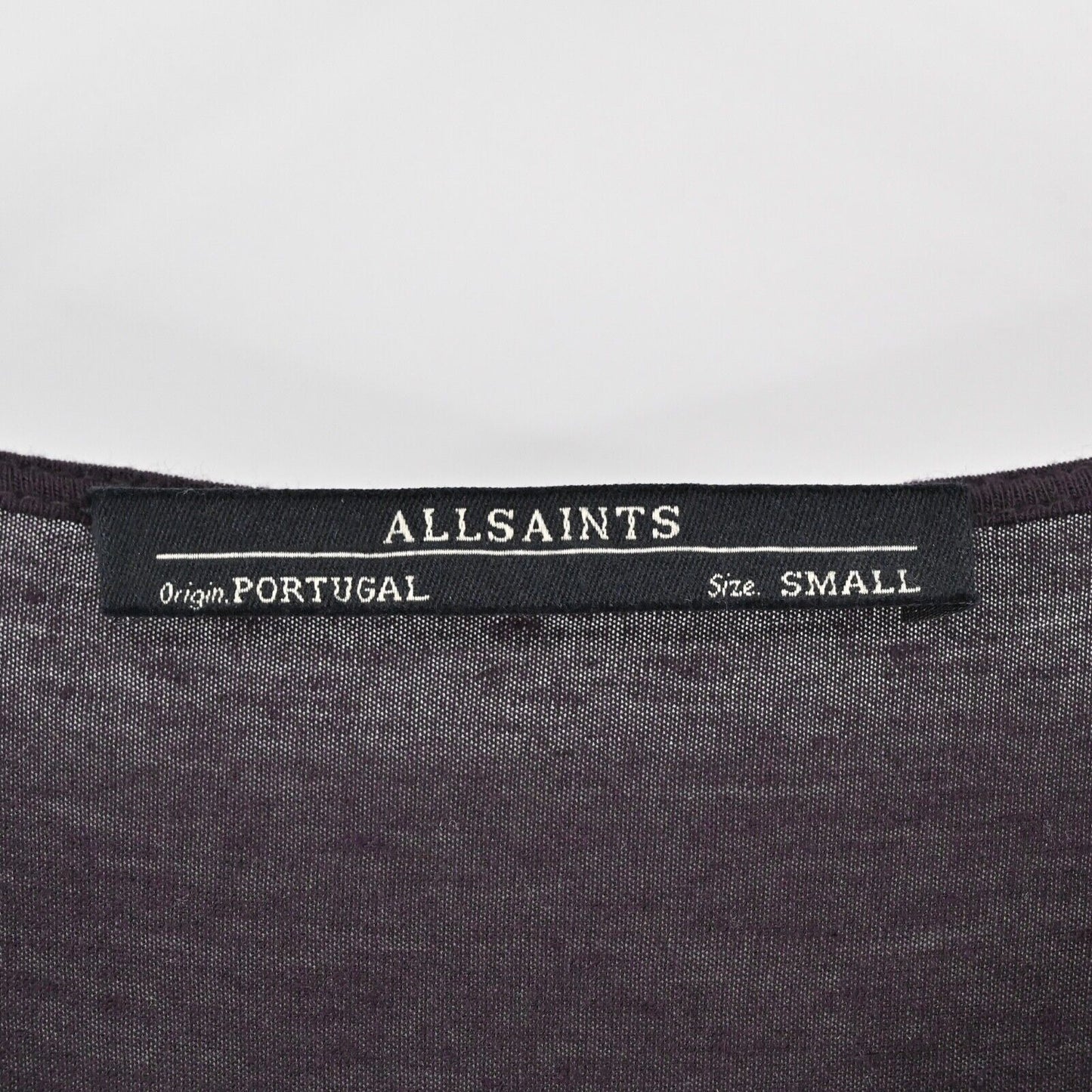 ALLSAINTS Dress Size S Purple Wool Blend Sleeveless Ruched Riviera Jersey Shift