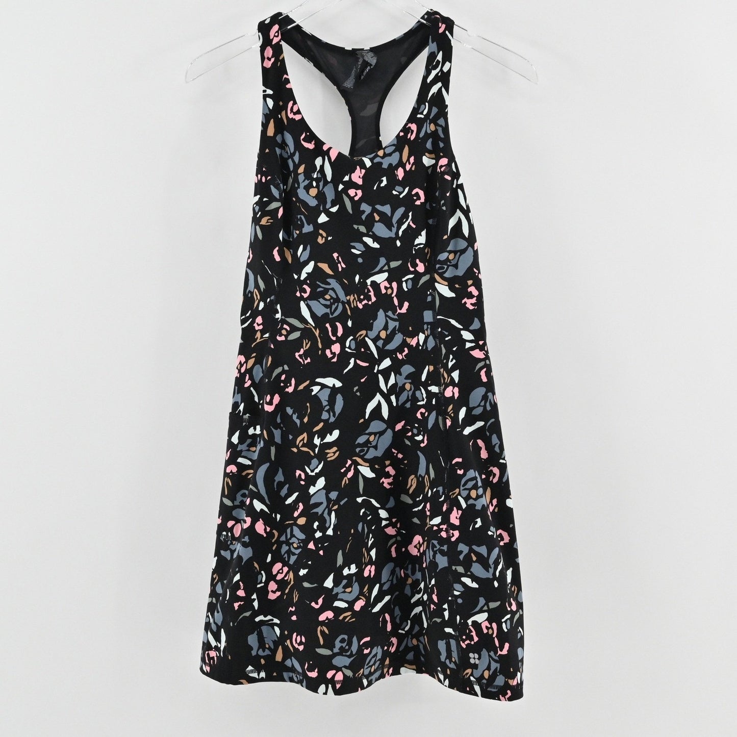 Sweaty Betty Power Workout Dress Size 4/6 Black Floral Sleeveless Racerback Gym