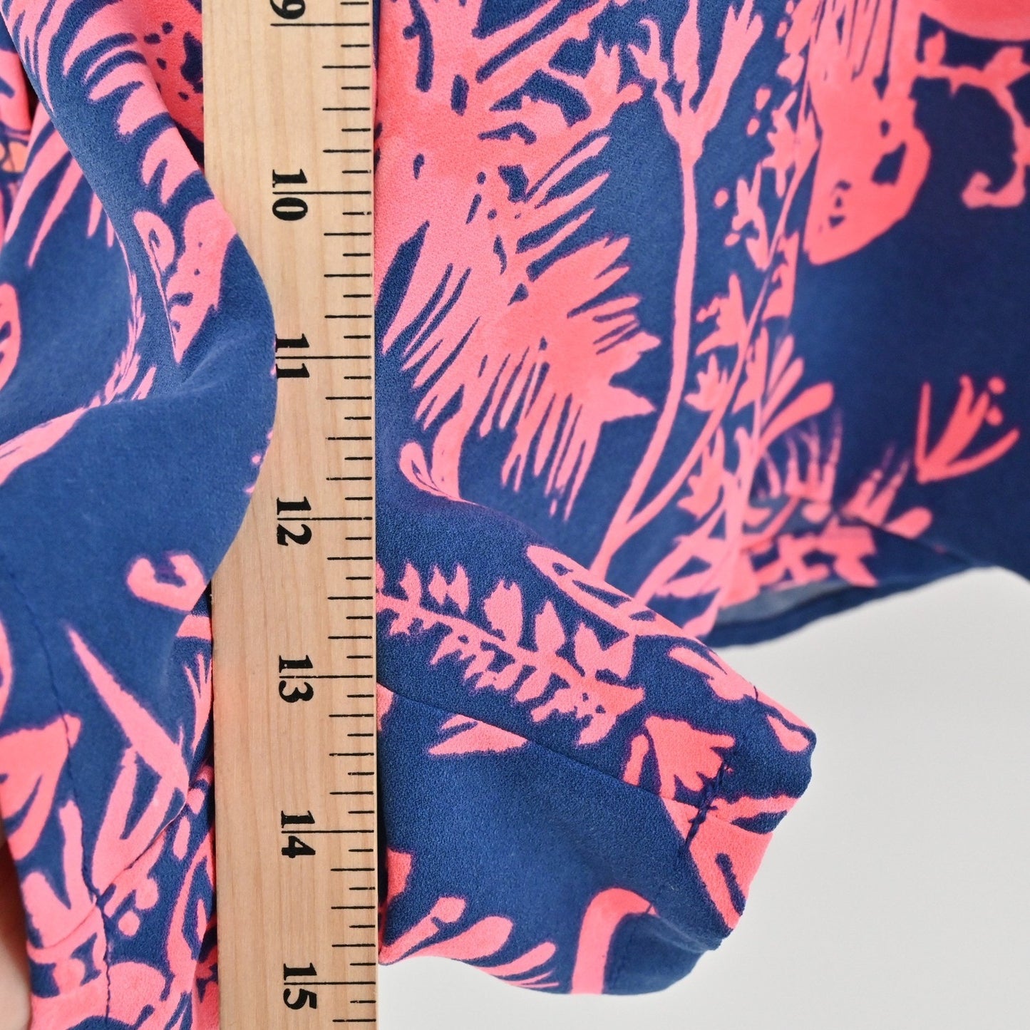 Lilly Pulitzer Donna Romper Sz 10 Indigo Night Caw Blue Pink Sleeveless Playsuit