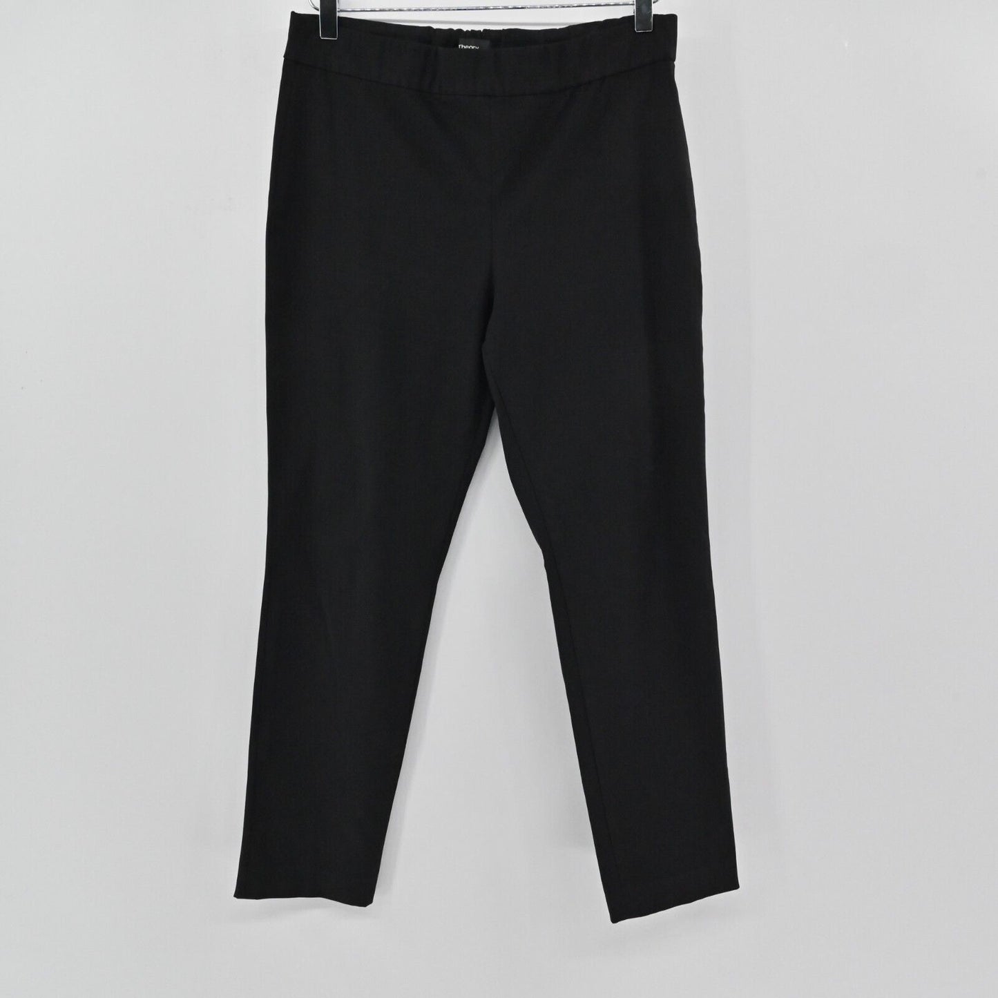 THEORY Pants Womens Size 6 Alettah Dawson Stretch Ankle Pull On Black High Rise