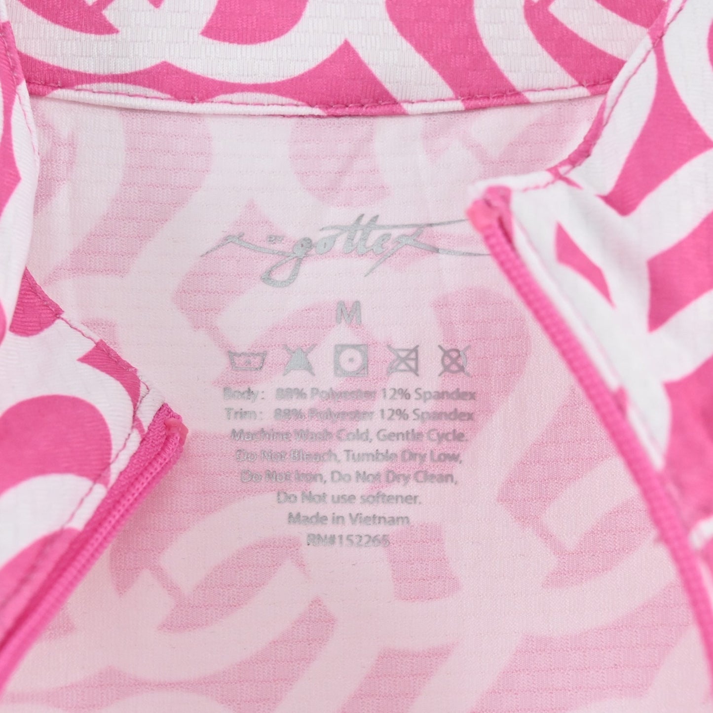 Gottex Studio Geo Pink Sleeveless Dress Size M Athletic Pickleball Tennis Golf