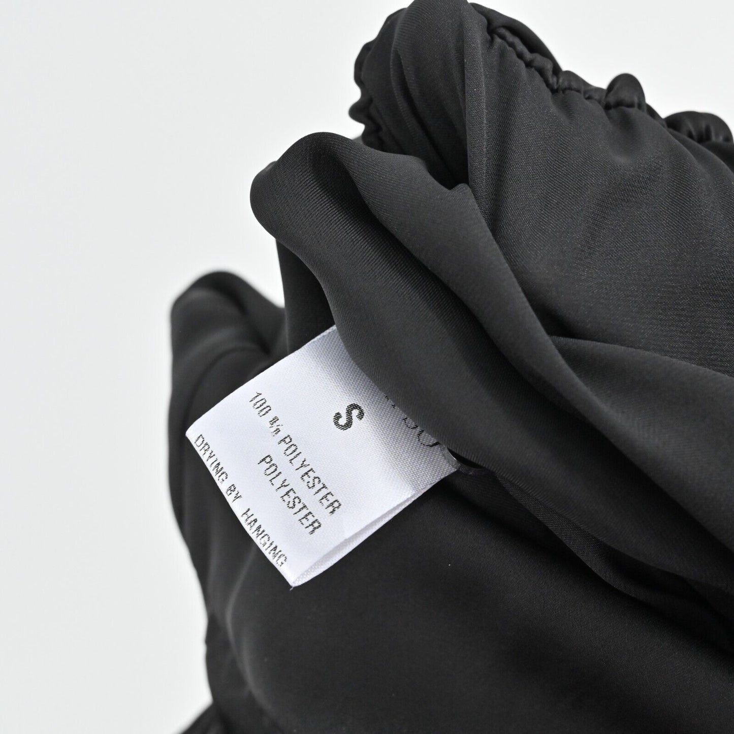 SUKI SO Dress Size S Solid Black Sleeveless Ruffle High Low Button Front Maxi