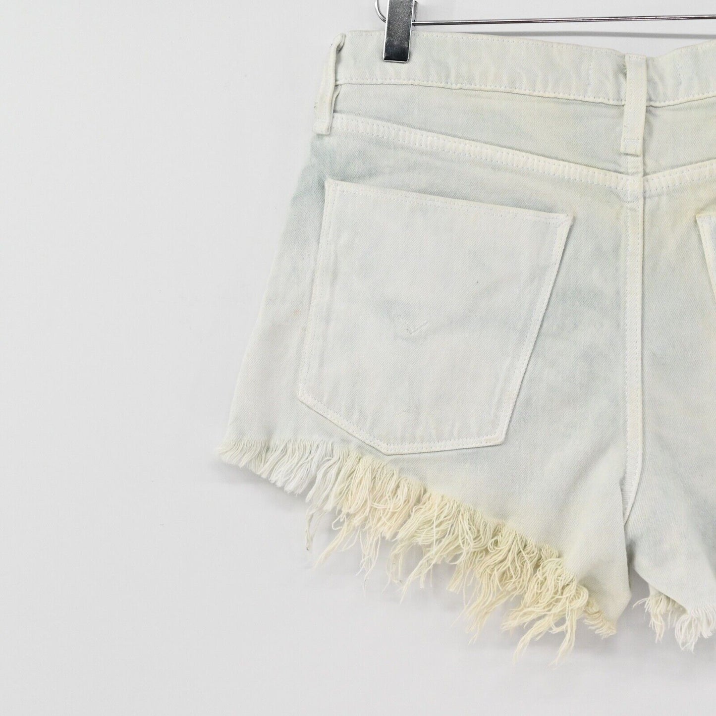 HUDSON Shorts Womens Size 29 Light Wash Denim Gemma High Rise Distressed Cut Off