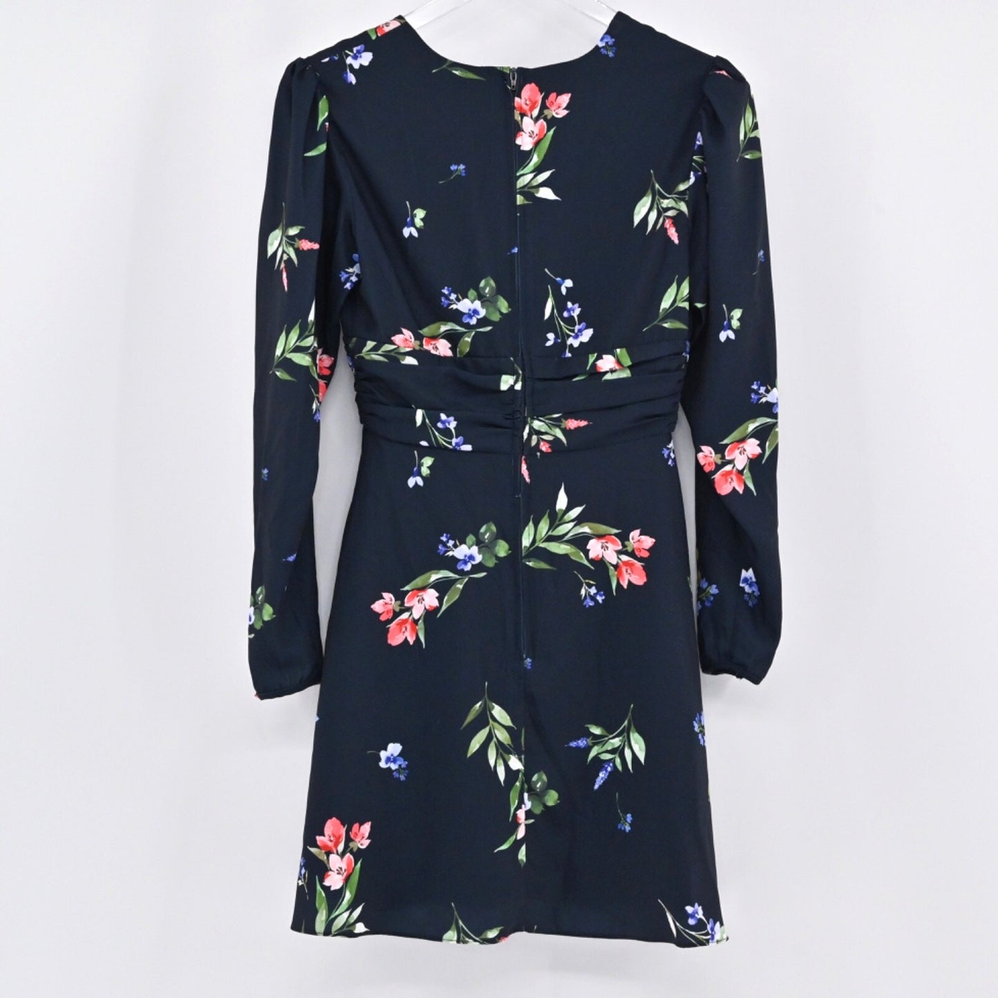 KEEPSAKE Womens Glory Blue Floral Dress Size XS Mini Empire Waist Puff Sleeve