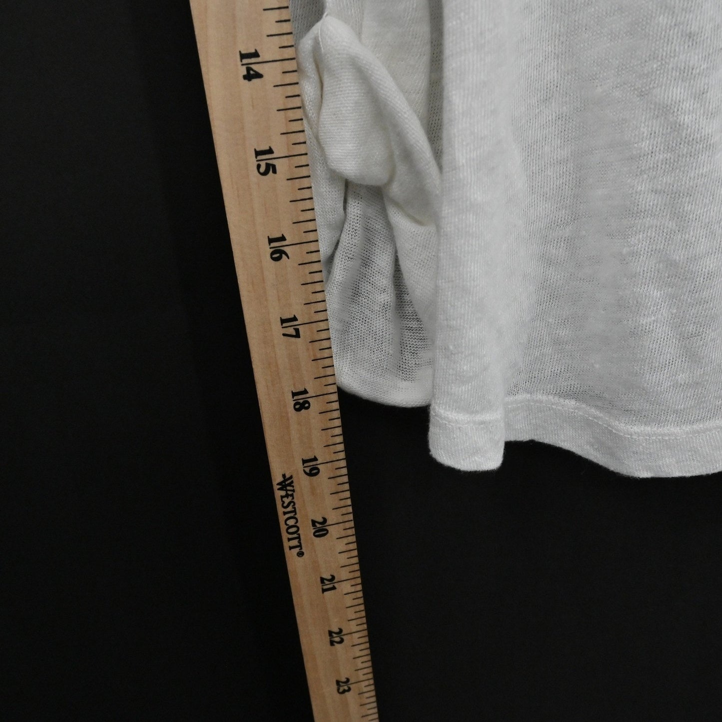 Vince Womens Slub Knit Long Sleeve Top Size M White Lightweight Casual Lagenlook