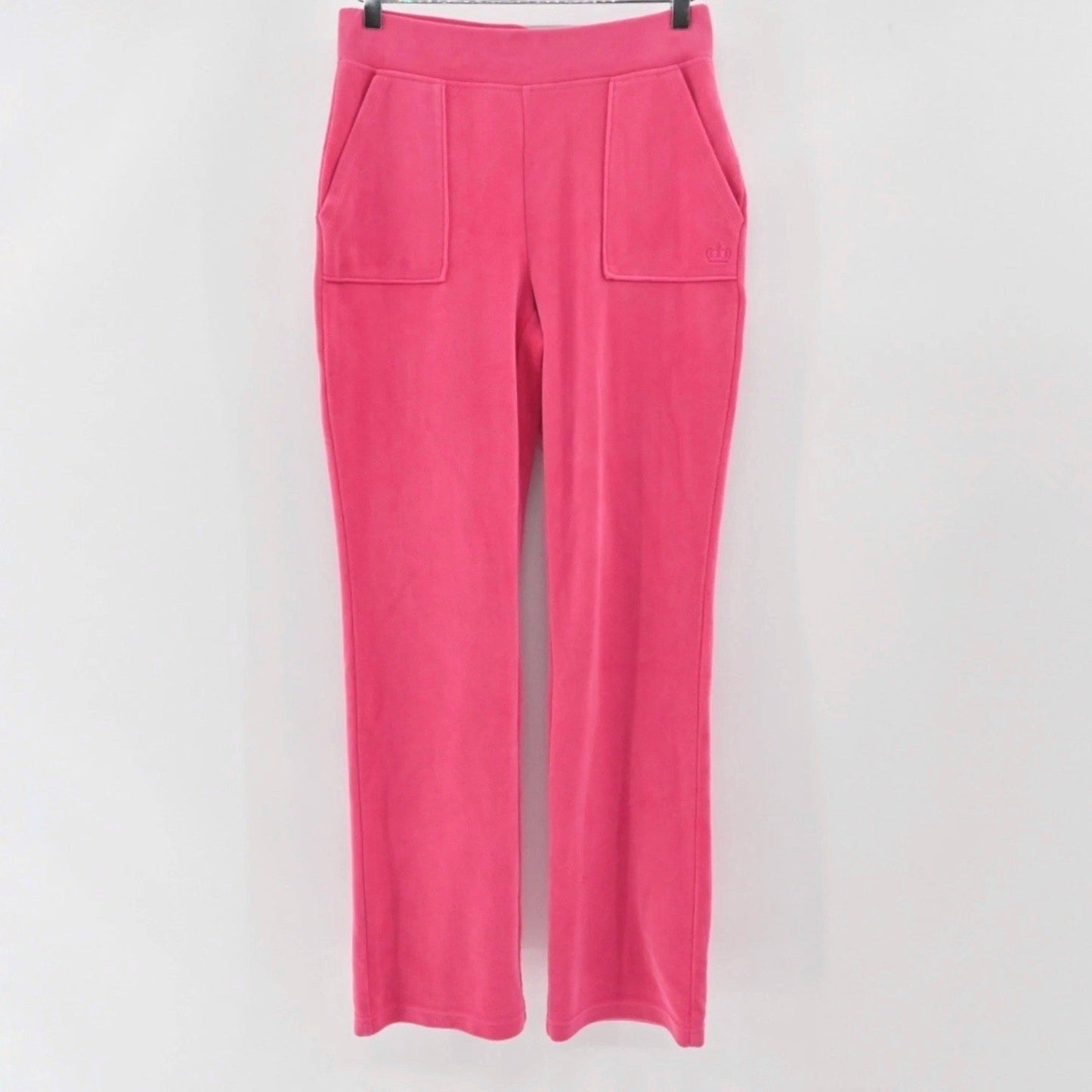 JUICY COUTURE Womens Velour Track Pants Size S Hot Pink Sweatpants Retro Y2K