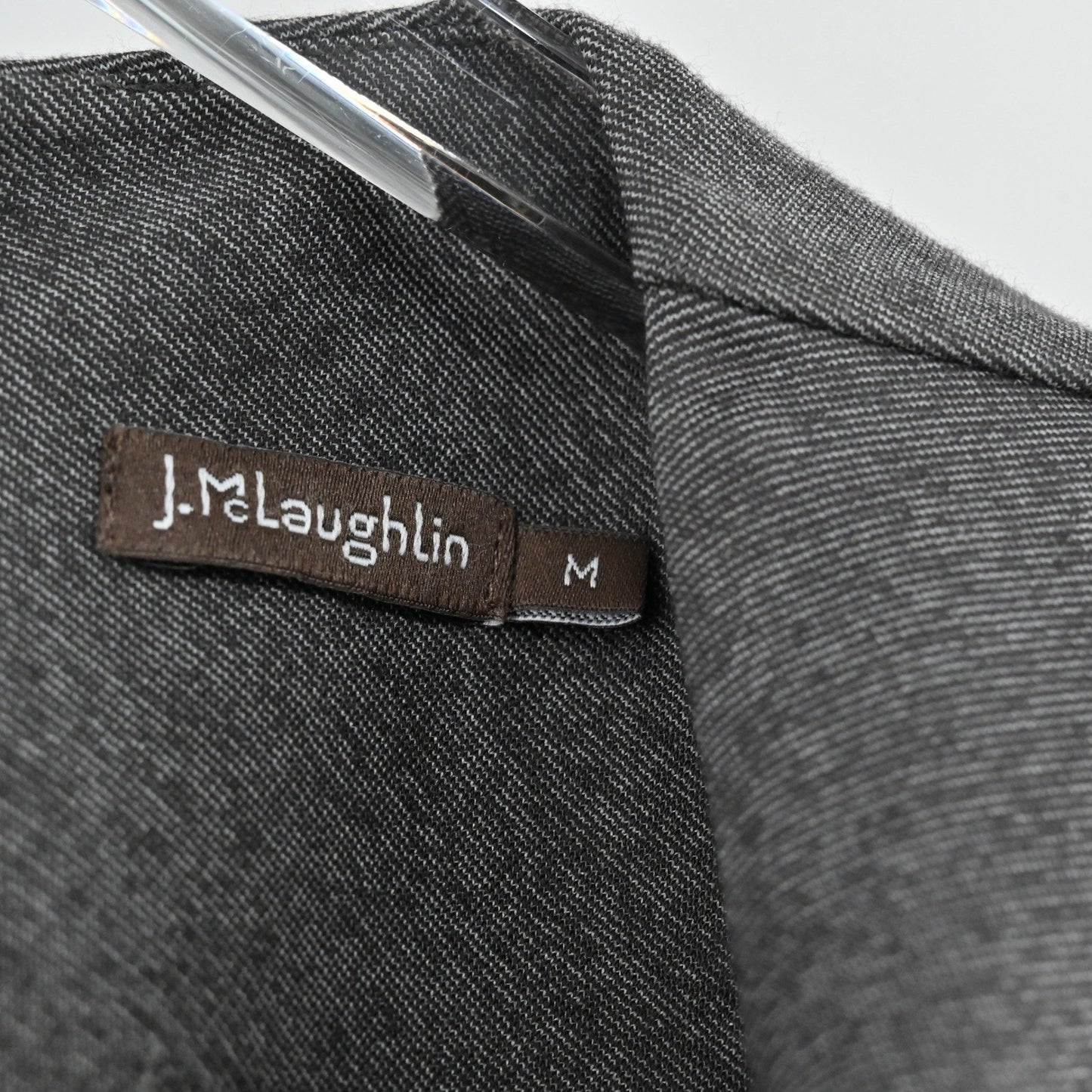 J McLaughlin Gray Sleeveless Dress Size M Quiet Luxury Fitted Career Casual Chic